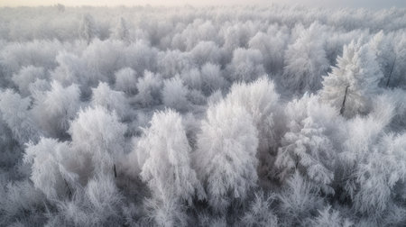 Snowy forest in winterの素材
