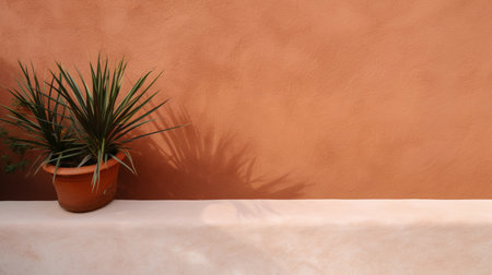 Podium for product advertisement or restaurant menus with beautiful backgroundの素材