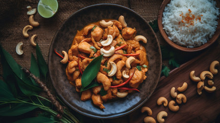 Delicious thai shrimp with cashew nutsの素材