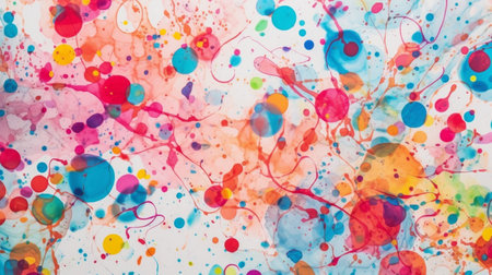 Beautiful colorful watercolor shapes at wallpaperの素材