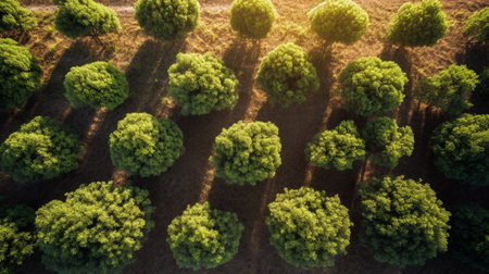 Small trees with green leavesの素材