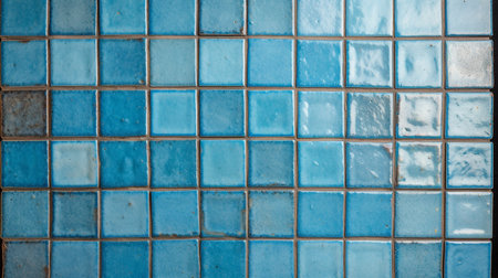 Blue ceramic tile backgroundの素材