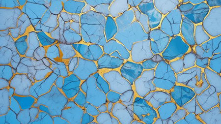 abstract background blue marble agate granite mosaicの素材