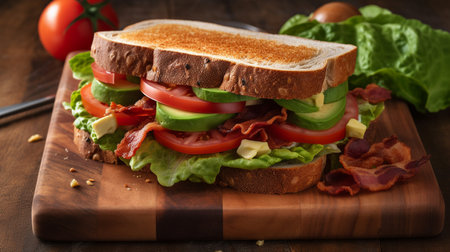 A BLT  type of sandwichの素材