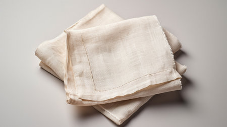 natural linen napkin in a neutral shadeの素材