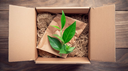 Cardboard box from recyclable organic materialsの素材