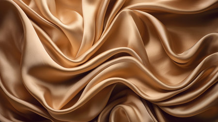 Golden Silk Waves Backgroundの素材