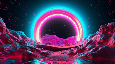 abstract background cosmic landscapeの素材
