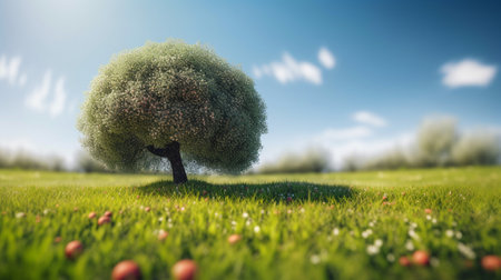 Beautiful blurred background image of spring natureの素材