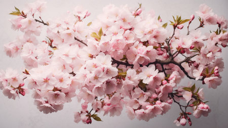 Spring tree flower background Easter greeting cardの素材