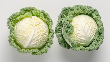 Fresh organic cabbage headsの素材