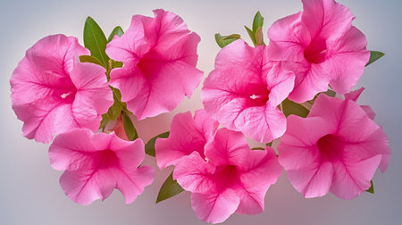 five pink Mediterranean Bougainvillea flowersの素材