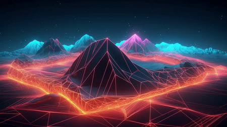 abstract geometric background virtual realityの素材