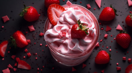 Strawberry milkshake designの素材