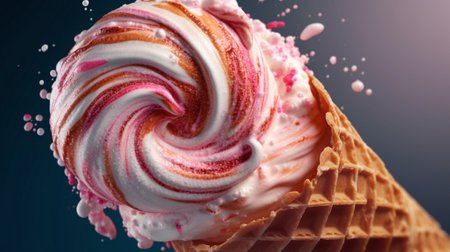 Melting ice cream coneの素材
