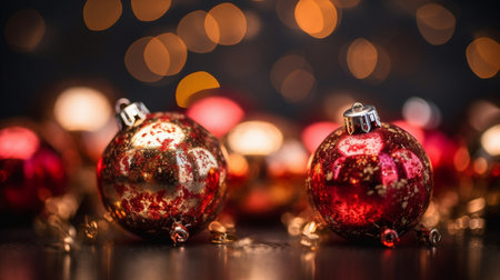 Abstract of christmas and bokeh lightの素材