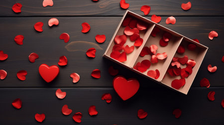 Valentines day background with gift boxの素材