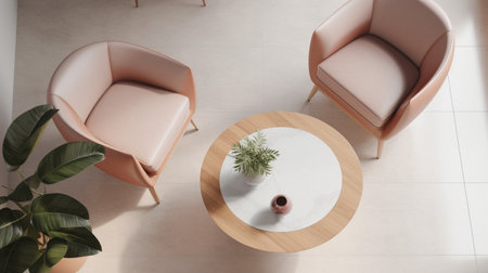The interior of modern minimalist living roomの素材