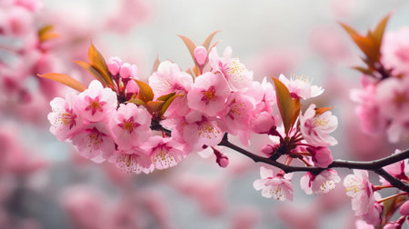 nature Spring border or blurred backgroundの素材