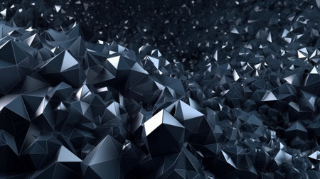 abstract black crystal backgroundの素材