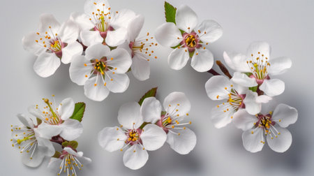 cherry flowers in full bloom symbol for springの素材