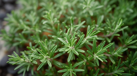 Rosemary plant in the gardenの素材