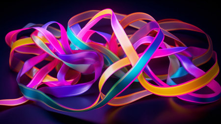 simple abstract background with colorful neonの素材