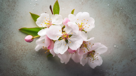 Spring tree flower background Easter greeting cardの素材