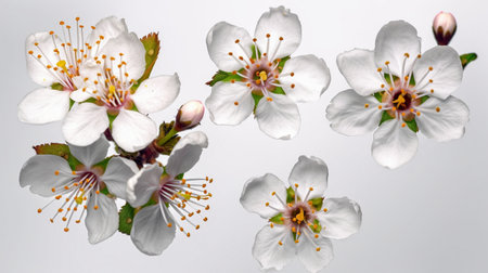 cherry flowers in full bloom symbol for springの素材