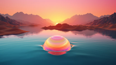 Abstract wallpaper with sunset or sunriseの素材