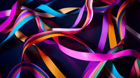 simple abstract background with colorful neonの素材