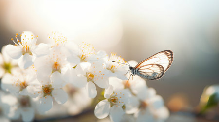 beautiful Spring nature blurred backgroundの素材