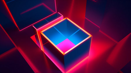 abstract colorful neon backgroundの素材
