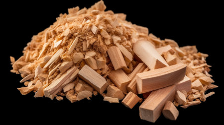 closeup of two piles of cedar or palo santo incenseの素材
