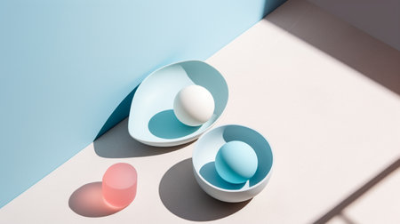 Minimal abstract light blue background for product advertesimentの素材