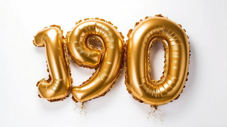 Number 190  golden inflatable balloonsの素材