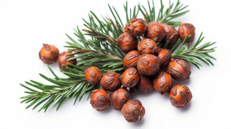 A set of juniper berries Isolatedの素材
