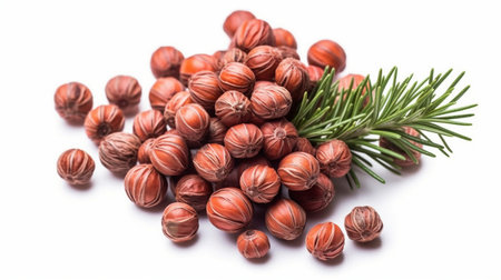 A set of juniper berries Isolatedの素材