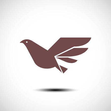 Flying Bird abstract iconのイラスト素材
