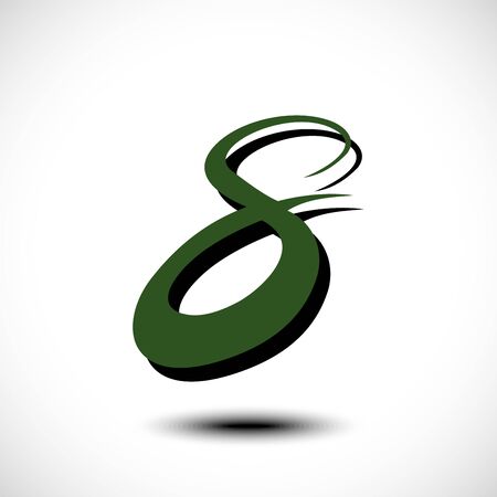 8 number eight digitのイラスト素材