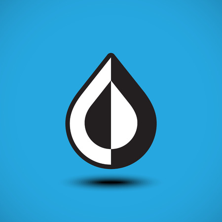 Abstract blue water drop. Vector creative concept.のイラスト素材