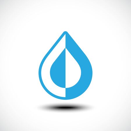 Abstract blue water drop. Vector creative concept.のイラスト素材