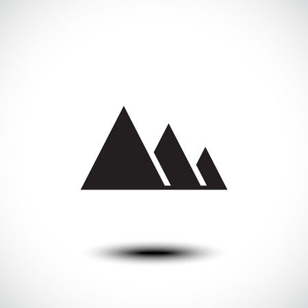 Mountain icon. Vector illustrationのイラスト素材