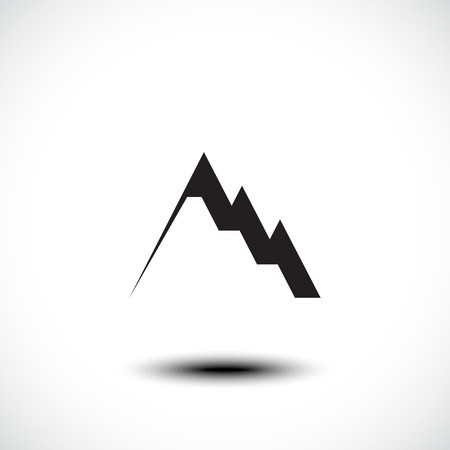 Mountain icon. Vector illustrationのイラスト素材