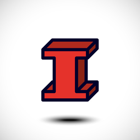 Vector illustration of abstract icons based on the letter Iのイラスト素材