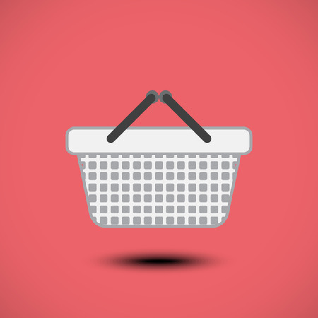 Shopping basket icon. Vector illustrationのイラスト素材