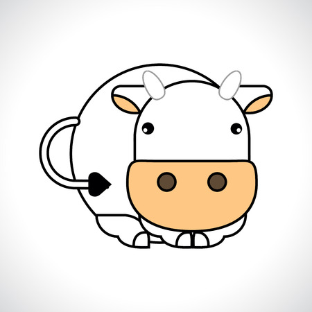 Cartoon cow vectorのイラスト素材