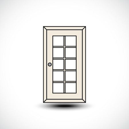 Closed door illustrationのイラスト素材