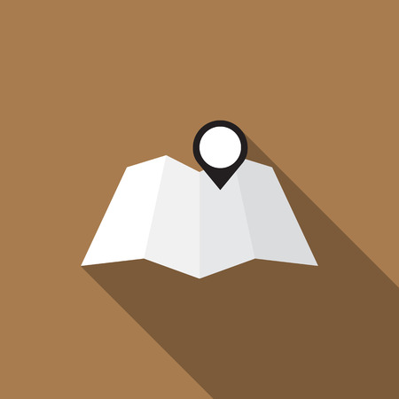 Map with pointer icon Vector illustration.のイラスト素材