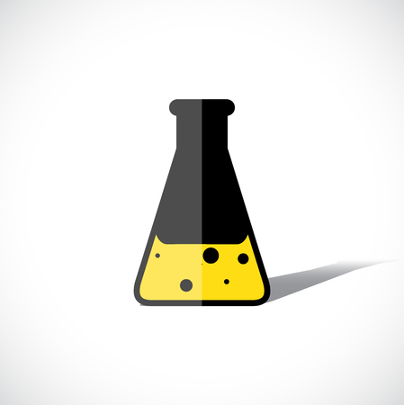Chemical Icon. Vector illustration flat design with long shadowのイラスト素材